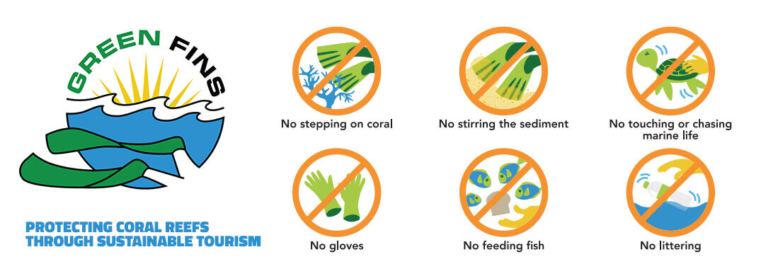 Green Fins PROTECTING CORAL-REEF Eco Ocean Conservation